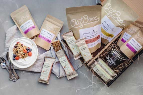 Des produits Oatbox.