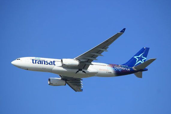 un avion de Transat