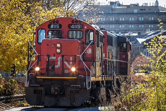 Une locomotive du CN