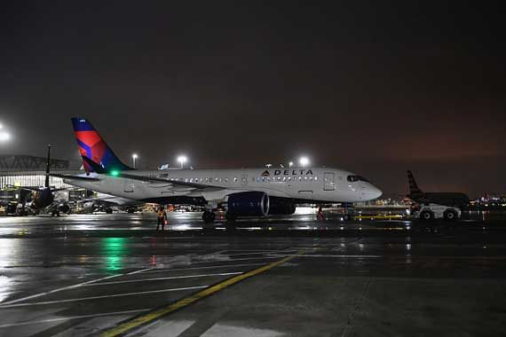 Un Airbus A220 du transporteur américain Delta. 