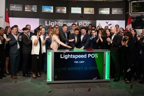 Une image de l'entrée en Bourse de Lightspeed, à la Bourse de Toronto, survenue en mars dernier.