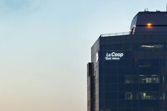 LEs bureaux de la Coop fédérée.