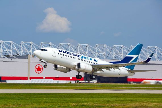 Un avion de WestJet