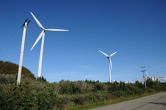 Des éoliennes