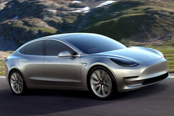 Une Tesla Model 3.