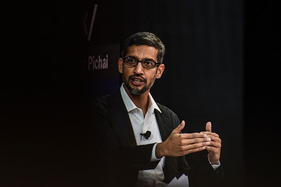 Le PDG d'Alphabet (Google), Sundar Pichai