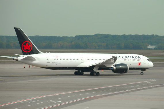 Un appareil Air Canada