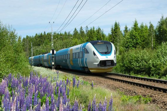 Un train conçu par Bombardier.