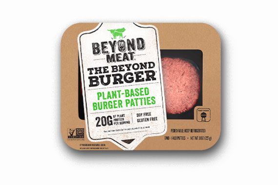 Des galettes végétariennes Beyond Meat.