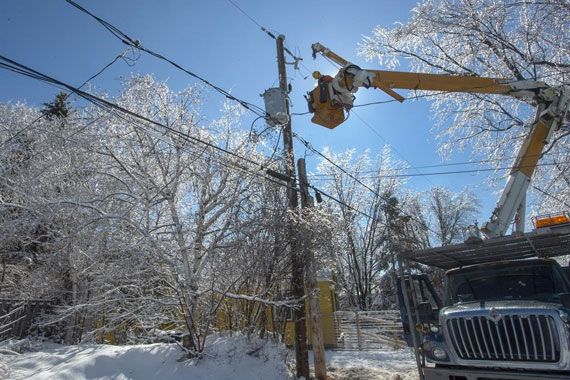 Un camion d'Hydro-Québec