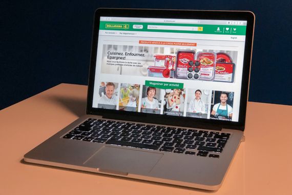 L'interface du nouveau site web transactionnel de Dollarama.