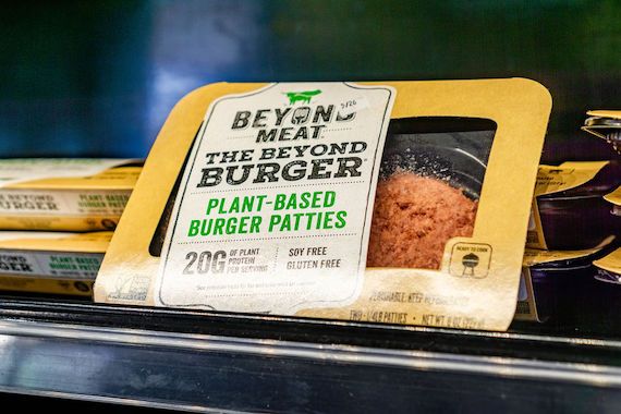 Un emballage de galette de burger Beyond Meat à l'épicerie