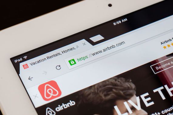 Le site web d'Airbnb