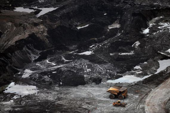 Un site d'extraction de sable bitumineux