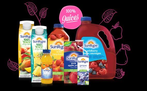 La gamme de jus Sun-Rype