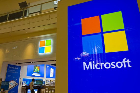 Une boutique Microsoft