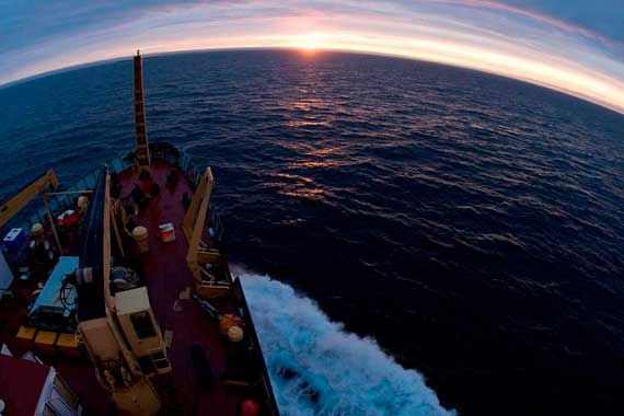 Un bateau sur l'Océan