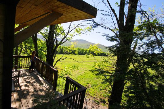 Le balcon d'un chalet