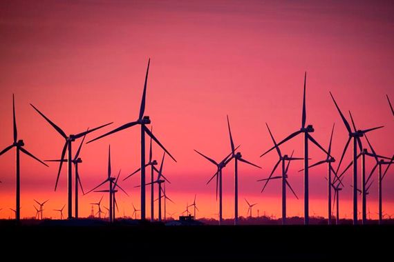 Un parc d'éoliennes