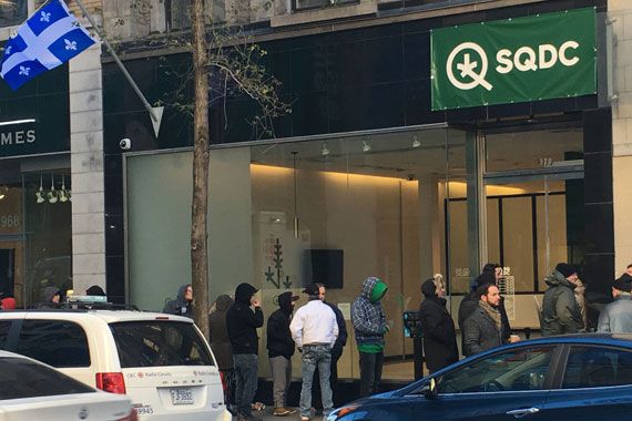 Une succursale de la SQDC au centre-ville de Montréal