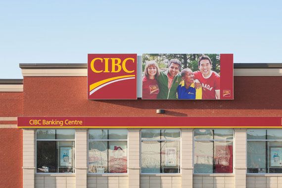 Une succursale de la banque CIBC.