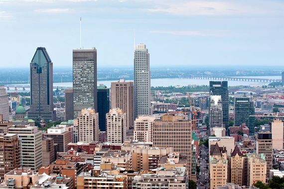 Le centre-ville de Montréal