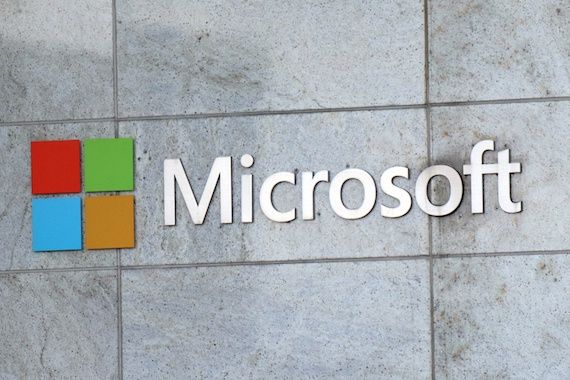 Un kiosque de produits Microsoft