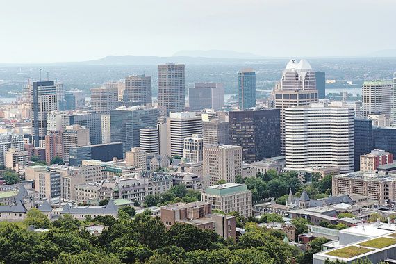 Vue du centre-ville de Montréal