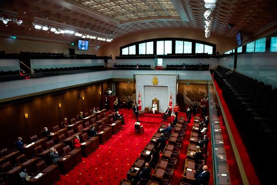 La salle du discours du Trône à Ottawa