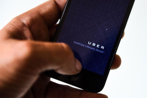 L'application Uber sur un écran de téléphone intelligent.