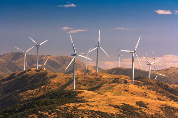 Parc d'éoliennes en Nouvelle-Zélande