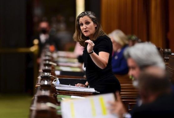 La ministre des finances Chrystia Freeland