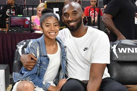 Gianna Bryant et Kobe Bryant.