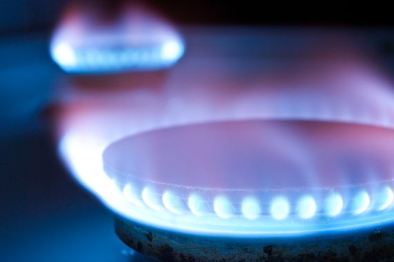 Une flamme de gaz naturel